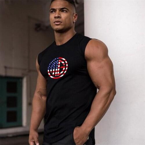 Mens Workout Cotton Tank Top Gym Casual Brand Clothing Bodybuilding Fitness Sports Fashion Sleeveless Vest Muscle Undershirt