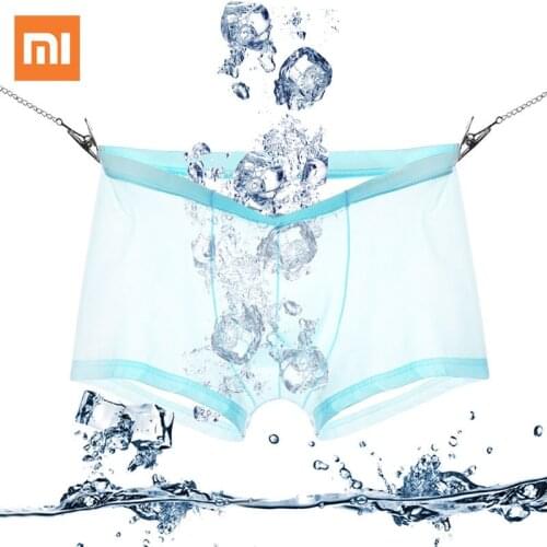 3pcs Xiaomi Mijia Summer Ice Silk Mens Underwear 3D U Convex Men Panties Boxer Short Comfortable Breathable Seamless Underpants