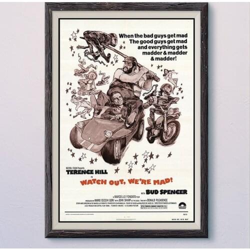 N575 WATCH OUT,WE' RE MAD Vintage Classic Movie Wall Silk Cloth HD Poster Art Home Decoration Gift
