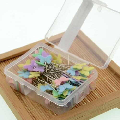 Xugar 50Pcs Flowers Button Head Pins Set For Designers Clothing Pin DIY Handmade Home Textile Crafts Apparel Sewing Accessories