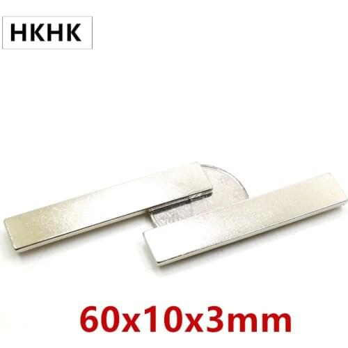 1/3/5/100Pcs 60x10x3 Neodymium Magnet 60mm x 10mm x 3mm NdFeB Block Rectangular Super Powerful Strong Permanent Magnetic imanes
