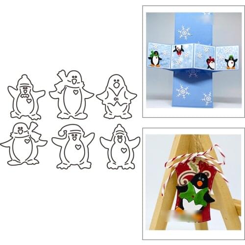 2021 New Christmas Hat and Scarf Penguin Metal Cutting Dies For DIY Craft Making Greeting Card Scrapbooking No Clear Stamps Set