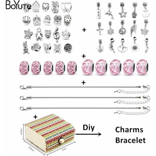 New Arrive Pink Colorful Beads Bracelet Diy Handmade Charms Bracelet Jewelry Accessories