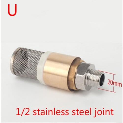 1/2" 1" Brass Check Valve With Mesh Strainer Filter Bottom Valve Foot Valve Non-return Valve Pagoda connector female thread