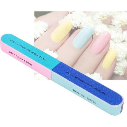 Creative Function Print Nail File Sanding Buffer Finger Polishing Manicure Tool