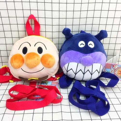 22x19x5cm Anpanman Plush Backpack Cartoon Bags Stuffed Fluffy Dolls Backpacks Kids Child Unisex New Gifts
