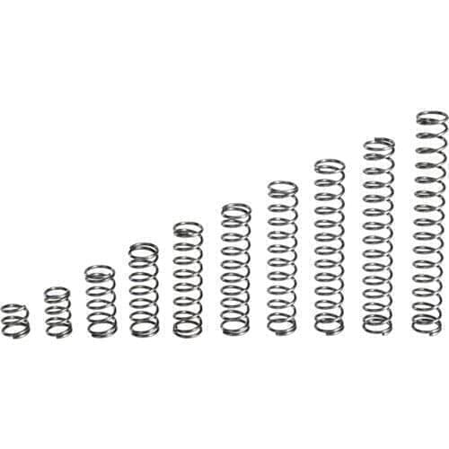 5PCS, Compressed Springs, 2.5mm Wire Diameter x 20mm Outer Diameter x (20-100)mm Free Length, Spring Steel Compressed Springs