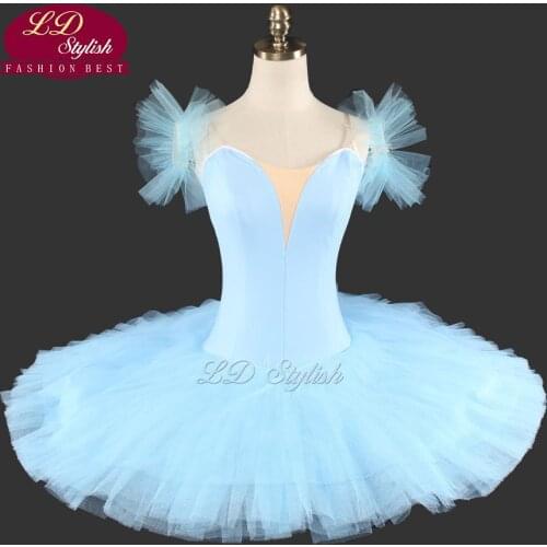 Plain Professional Ballet Tutus Light Blue For Girls Natcracker Platter Ballet Tutus Kids Ballet Tutu LD0025