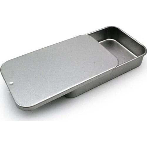 Rectangle Sliding Tin Box Mint Packing-Box Food Container Boxes Small Metal Case Size 80x50x15mm SN1397