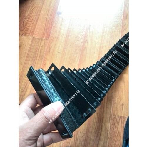 PVC+nylon (holes) Accordion Bellows Shield Cover W =120mm, H=30mm, L=1400mm