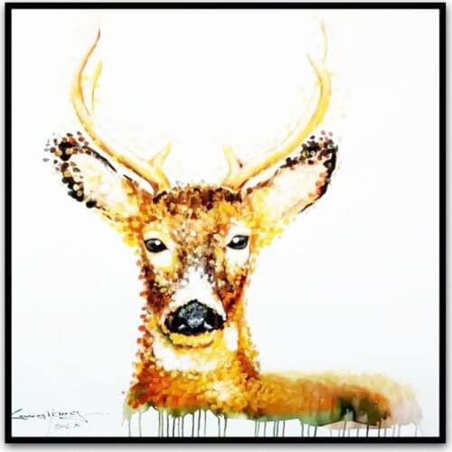 Hand Painted Cartoon Oil Painting on Canvas Abstract Animal Wall Art for Home Decoration Original OilPainting YC018