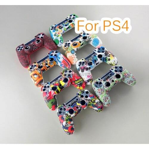 1PCS For PS4 Accessories Silicone Gel Guards sleeve Skin Grips Cover Case Caps For P laystation 4 PS4 Durable Camouflage