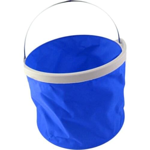 Outdoor Camping Folding Car Washing Fishing Hiking Travel Bucket Barrel 9L