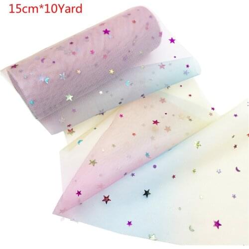 9.2M Colorful Shiny Crystal Tulle Roll Organza Sheer Gauze DIY Girl Tutu Skirt Gift Wedding Party Decor Baby Shower Decor Supply