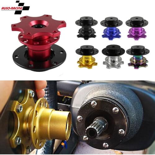 Universal Steering Wheel Quick Release Hub Boss Kit Wheel Hub Adapter For 6 Hole Steering Wheel Hub