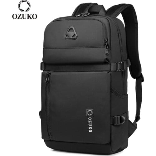 OZUKO Quality Men 15.6 Laptop Backpack College Student Schoolbag for Teenager Male Waterproof Oxford Travel Business Bag Mochila