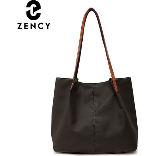 Zency 2021New Arrival Fashion Female Tote Bags Simple Casual Womens Handbag Bussiness Commute High Quality Ladies Shoulder Bag