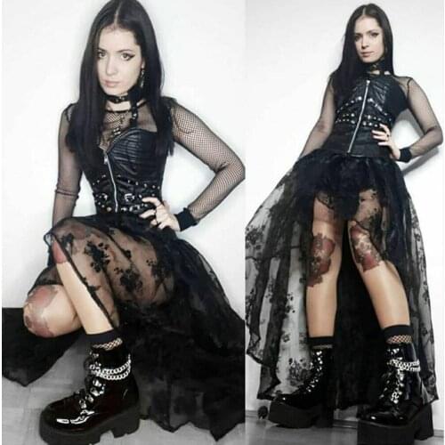 GIGIFOX Brand Fashion Gothic Halloween Cosplay Dress Up Combat Boots Jungle Boots Big Size 42 Chains Chunky Heels Woman Shoes