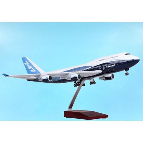 1/150 47CM Aviation Airplane Boeing B747 Aircraft Plane International Airline Model Light Plane Airliner Adult Toys Gift Display