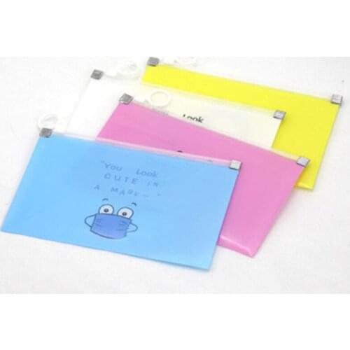 1Pc Cartoon Mask Cover Bag Portable Zipper Facemask Dustproof Organizer Face Masks Packaging Bags Storage Case Save Mask Boxes