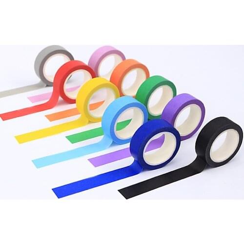1PCS Solid Color Tape Can Be Torn And Can Be Written And Reused Hand Account Decoration Note Tape Office Student Stationery