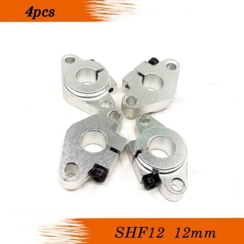 4pcs/lot SHF12 12mm horizontal linear shaft support 12mm Linear Rail Shaft Support XYZ Table CNC SHF Series Rail Shaft