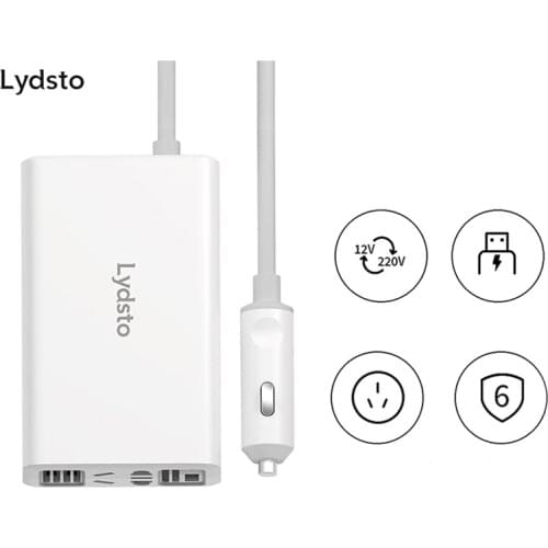 Lydsto car inverter standard 12V to 220V 100W high power output five-hole socket On board charging equipment
