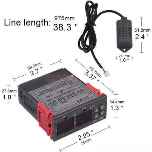 Free shipping 4PCS Digital Thermostat Hygrostat Temperature Humidity Controller STC-3028