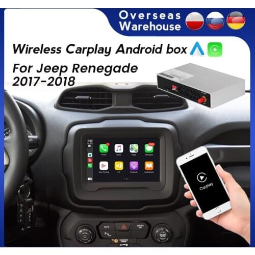 Wireless Carplay Module Decorder Box For Jeep Renegade 2017-2018 Original 7" 8'' Screen Android Auto Multimedia Mirror Link USB