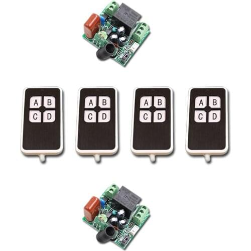 Burst Section AC220V 10A Wireless Remote Control Switch Relay 2Receiver+ 4Waterproof Transmitter 315/433.92 MHZ