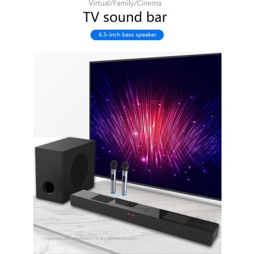 L8 Bluetooth soundbar tv speaker Wall hanging pure wood Subwoofer 3D surround sound home theater 12 speakers