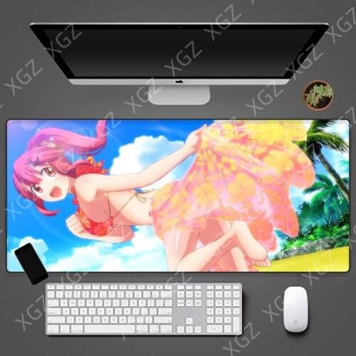 Yuzuoan XL Large Mouse Pad Gaming Accessories XXL 90*40 Computer Laptop Non-slip Gaming Mouse Pad Anime Keyboard Table Mat