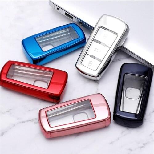 360° Protection TPU Car Key Case For VW Key Cover Anti-wear Transparent Key Shell For VOLKSWAGEN G New Passat Lavida Tiguan B6