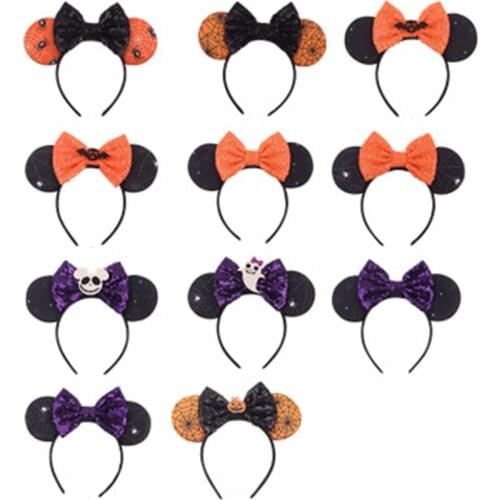 Disney Halloween Cartoon Fashion Mickey Hairband Bat Mickey Party Children Mickey Hairband Kids Hair Accessories