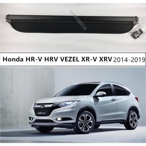 For Honda HR-V HRV VEZEL XR-V XRV 2014-2019 Rear Trunk Cargo Cover Security Shield High Qualit Auto Accessories Black Beige