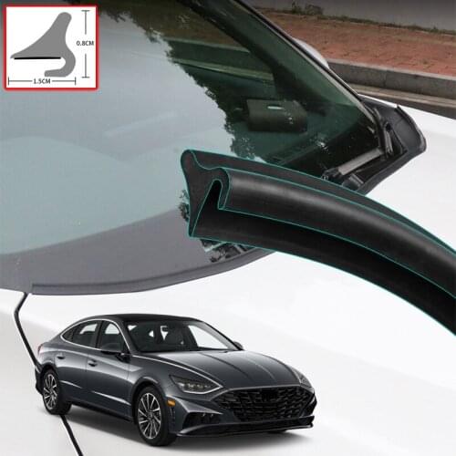 For Hyundai Sonata 2019-2022 DIY Car Seal Strip Windshied Spoiler Filler Protect Edge Weatherstrip Strip Sticker Car Accessories