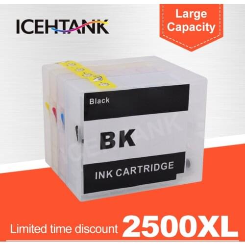 ICEHTANK PGI 2500 Refillable Ink Cartridge For Canon MAXIFY IB4050 Ib4150 MB5050 MB5150 MB5350 MB5450 Printer
