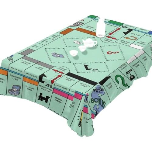 Game Map Tablecloth Custom Populer Fun Games Polyester Table Cover Décor