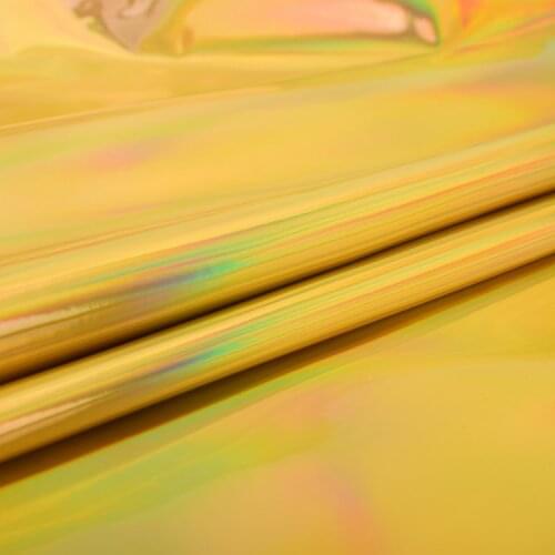 Synthetic PU mirror Holographic fabric leather for handbag