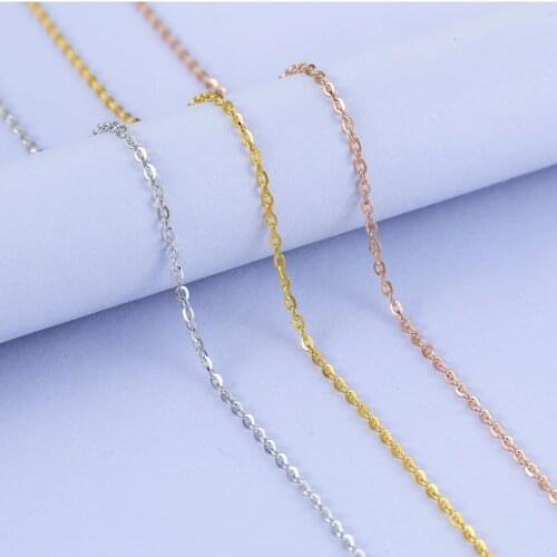Lo Paulina 925 Silver Jewelry 0.8mm O-Chain Sweater Long Necklace 50cm/55cm/60cm Europe Brand Style Joyas LPC11
