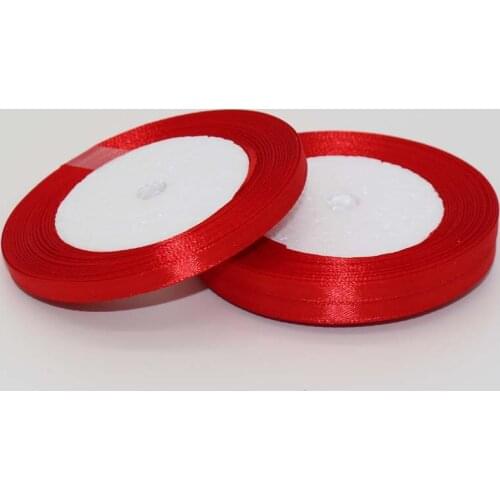 Red Riband Silk Satin Ribbon Gift Packing Decoration Wedding Party Decoration Gift Wrapping Christmas Apparel Sewing & Fabric