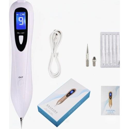 LCD Laser Facial Freckle Dark Spot Remover Tool Wart Removal Machine Tattoo Mole Removal Plasma Pen Face Skin Care Beauty Device