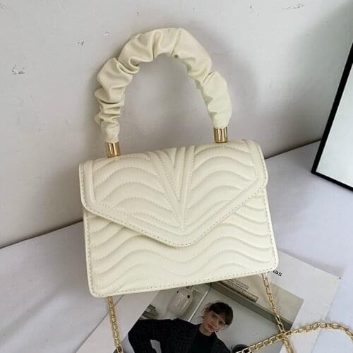 Fashion designer Boutique Shoulder Bags Retro Casual Women Totes Shopping Bag Female Leather white Chain Handbag for Women 2021