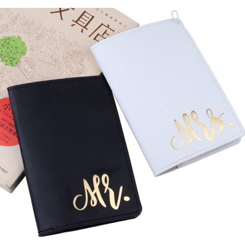 Mr&Mrs Couple Passport Cover Card Case Women Men Travel Credit Card Holder Travel ID&Document Passport Holder CH12
