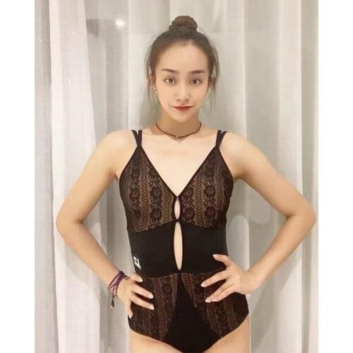 New Latin Dance Clothes Summer New Sexy Bodysuit Lace Sling Tops Latin Practice Clothes Rumba Tango Latin Dance Costumes DN9105