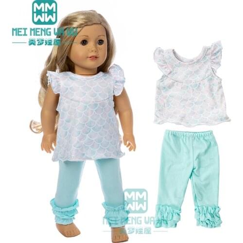 Clothes for doll fit 45cm American doll accessories Leisure home set, princess dress