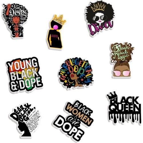 Black Women Printed Resin Planar Set of 9 Piece Lips Money Lady Star Cabochon for DIY Deco Bows Center Phone Case Keychain