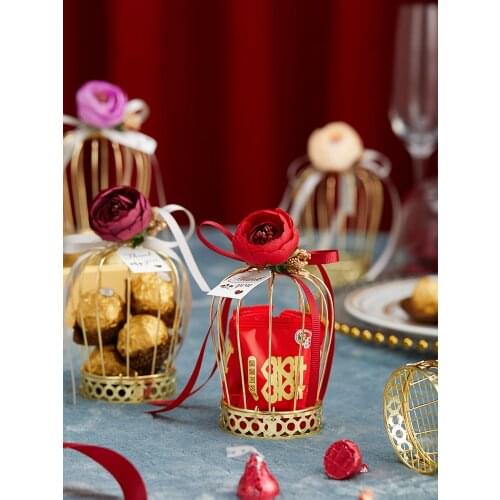 25pcs Crown gift box Tinplate gift bags Sugar candy box wedding centerpieces chocolate baby favor boxes flower box Party Supplie