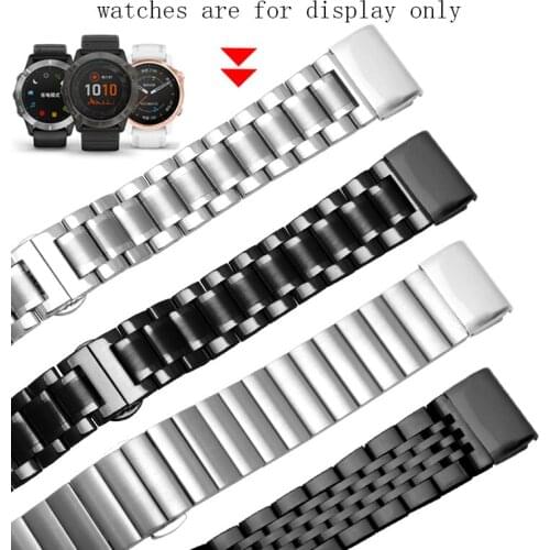 Stainless steel watchband 20mm 22mm 26mm black silver bracelet for fenix5Xplus 3HR 935 ceramic mens wristband Quick release