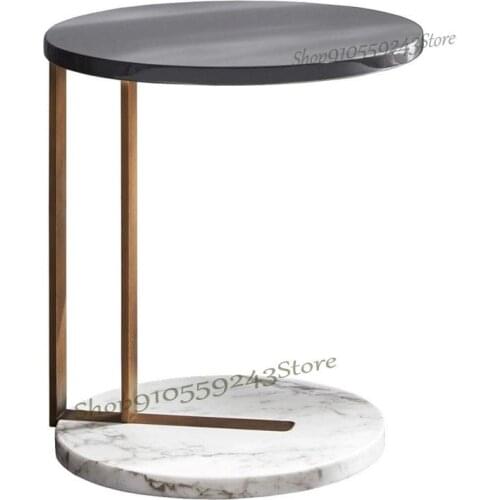 Light Luxury Mini Movable Bedroom Sofa Corner Table Small Coffee Table Marble Side Table Simple Modern Creative Side Table